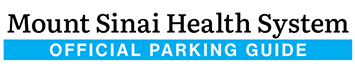 mount sinai health system official parking guide logo white